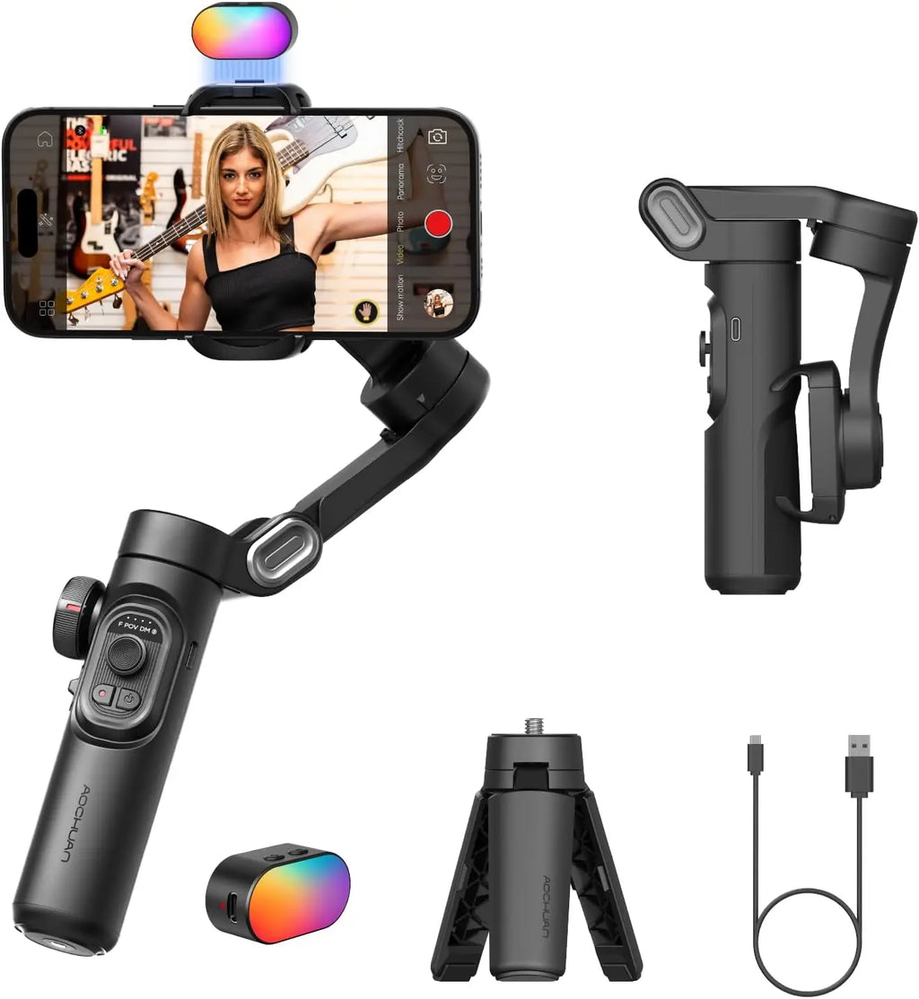 Estabilizador Gimbal de 3 Eixos para Smartphone