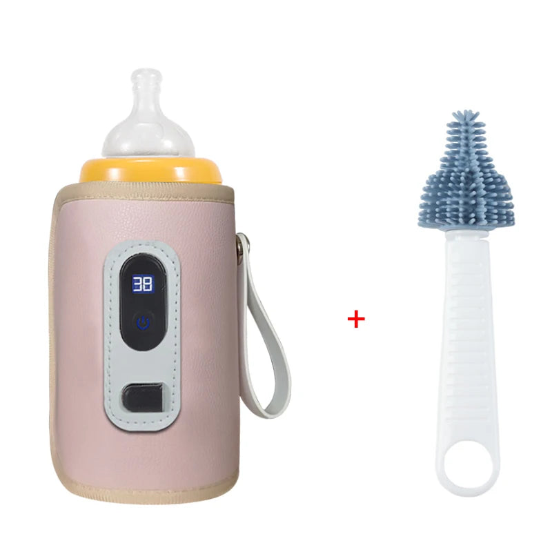 Aquecedor de leite e água USB, bolsa térmica para carrinho de bebê, aquecedor de mamadeira,