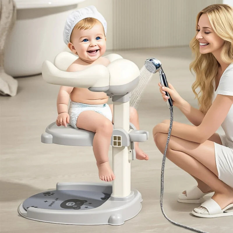 Banheira de bebê com suporte ajustável e multifuncional