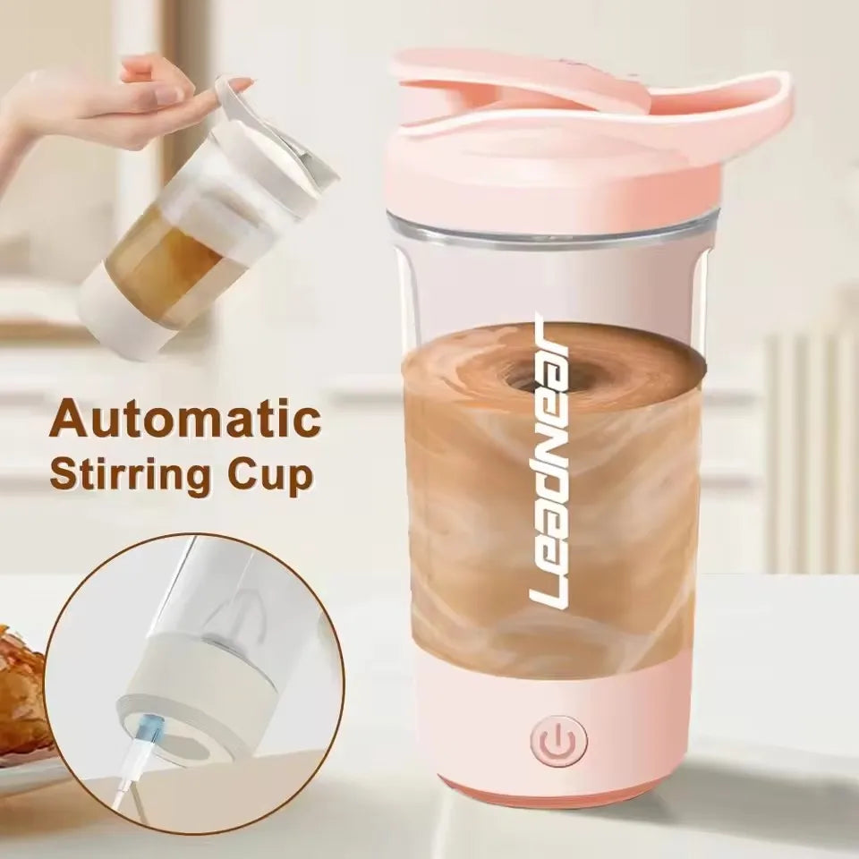 Copo Misturador Elétrico para Proteína em Pó com Agitação Automática