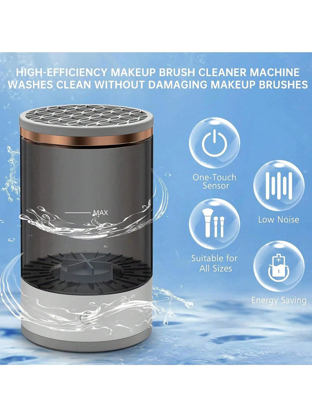Máquina elétrica de limpeza de pincéis de maquiagem