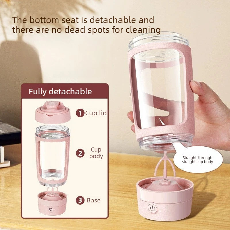 Copo Misturador Elétrico Automático 630ml com USB Recarregável
