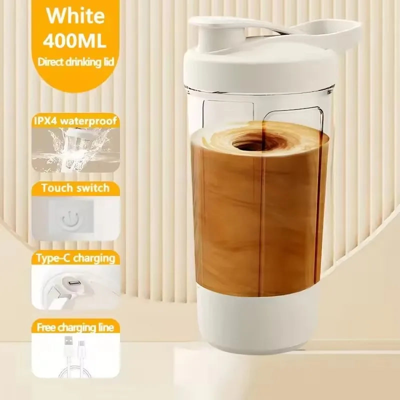 Copo Misturador Elétrico para Proteína em Pó com Agitação Automática