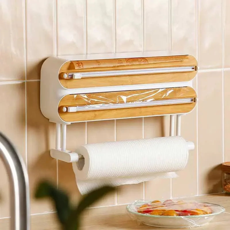 Dispensador de Filme Plástico com Cortador e Suporte Magnético