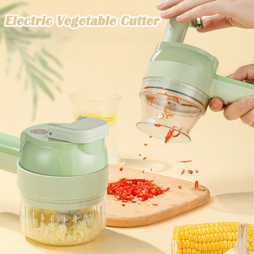 Conjunto de cortador de legumes elétrico portátil sem fio