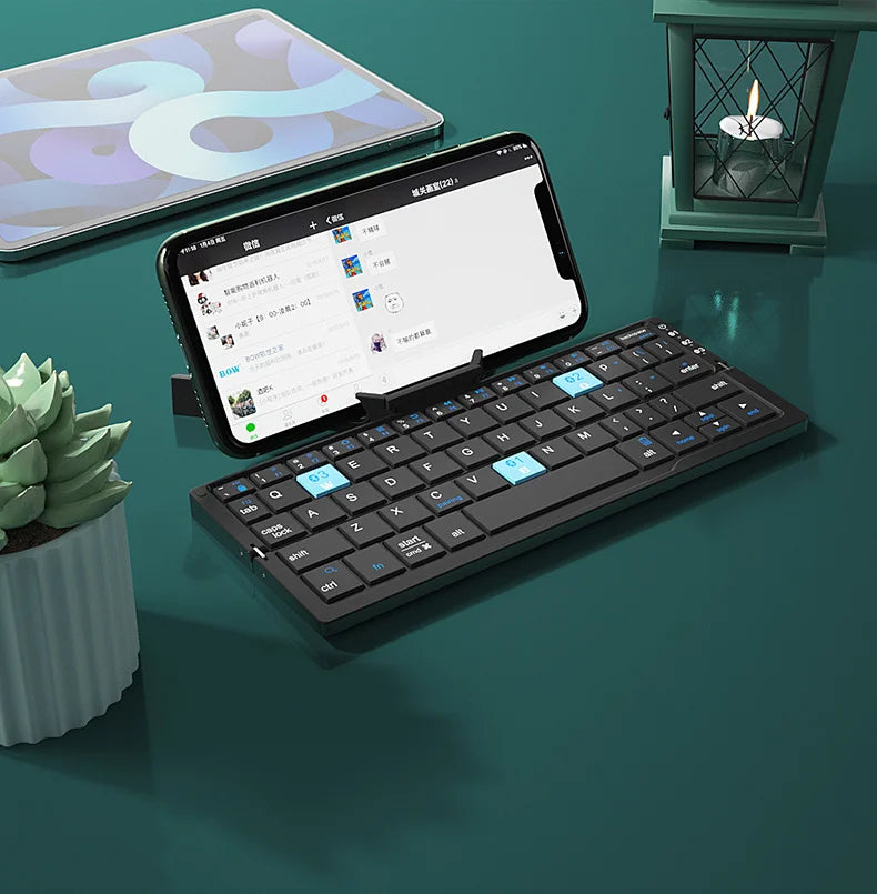Teclado Bluetooth dobrável mini BOW, sem fio